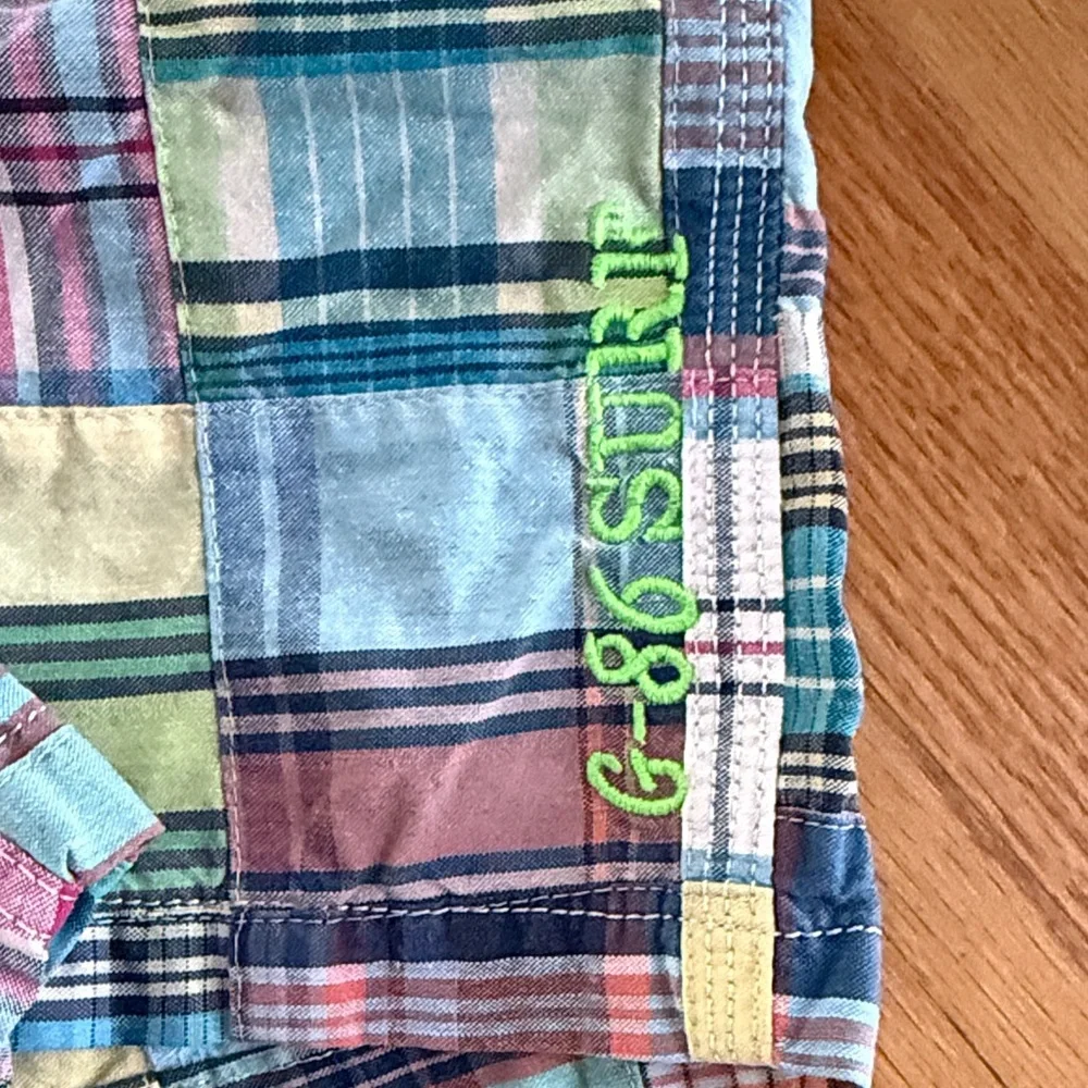 Gap Kids Madras Patchwork Swim Trunks Boys 4 Lined Board Shorts Beach